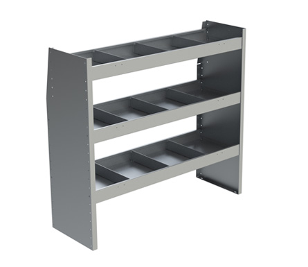 Étagère pour fourgon à 3 tabl. 48”L x 16”P x 44”H