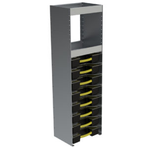 Support à 8 malettes Dewalt avec 2 tablettes