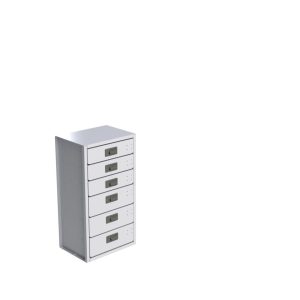 Unité de 6 Tiroirs verrouillables (58"H x 24"L x 19"P)